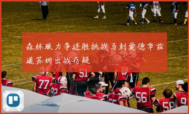 森林狼力争连胜挑战马刺爱德华兹道苏姆出战存疑